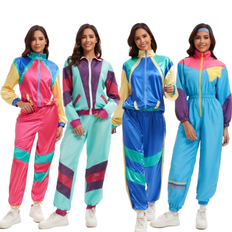 Ethnic Fashion Show - 70年代レトロディスコ ハロウィン カップルコスチューム ヒッピーダンスパーティー ステージパフォーマンス衣装 女性用エスニックウェア