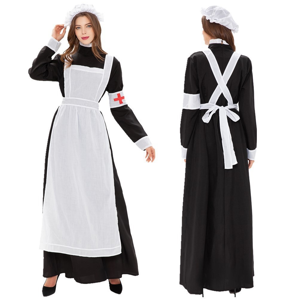 Ethnic Fashion Show - ハロウィンコスプレ赤十字パーティーステージパフォーマンス衣装セット女性の伝統的なエスニックファッションショーアンサンブル