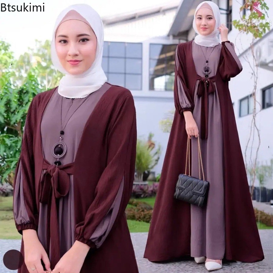 Abaya Modest Wear - アラブのムスリム女性用アバヤ、エレガントなマキシドレス、ドバイ、サウジアラビアのカフタン、イスラム教徒のパーティガウン、ラマダンカフタン、控えめなカフタンローブ、ベスティドス