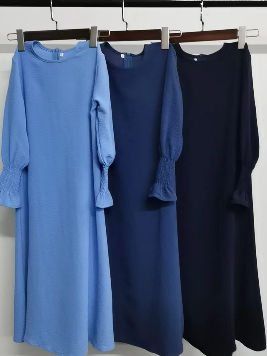 ムスリムキッズガールズドバイアバヤラッフルソリッドロングドレ - Abaya Modest Wear のレビューと価格