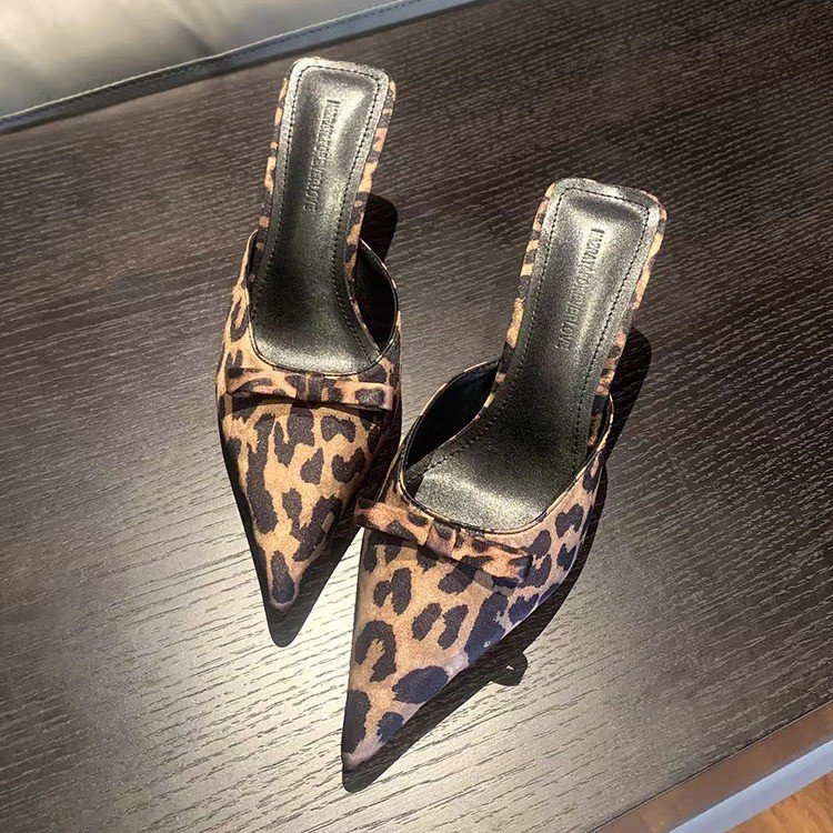 レディース　レオパード柄　ポインテッドトゥ　ハイヒールスリッ - Ethnic Fashion In のレビューと価格