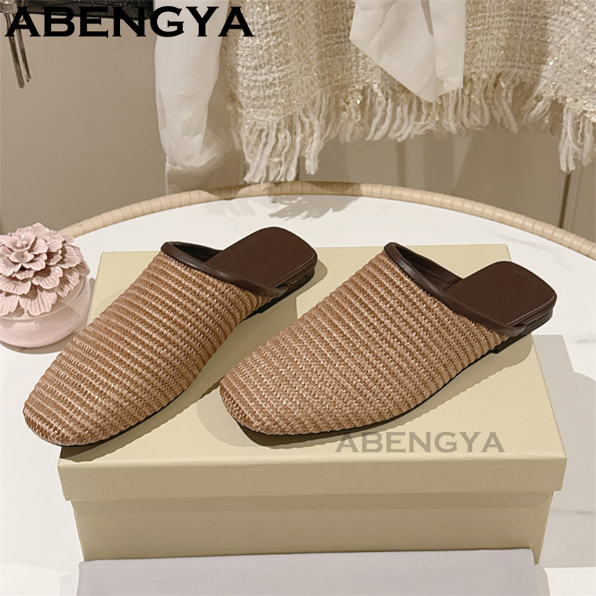 光沢のあるレースメッシュラウンドトゥフラットスリッパ レディ - Ethnic Fashion In のレビューと価格