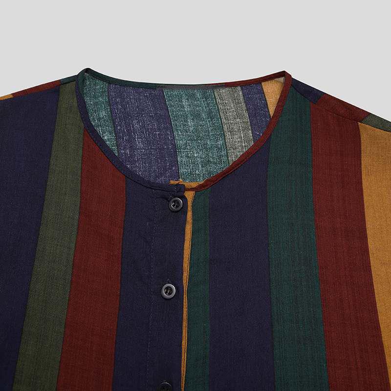 プリント柄ロングメンズシャツ、ロングローブ風エスニック中華風 - Ethnic Wear Men'S Fashion のレビューと価格