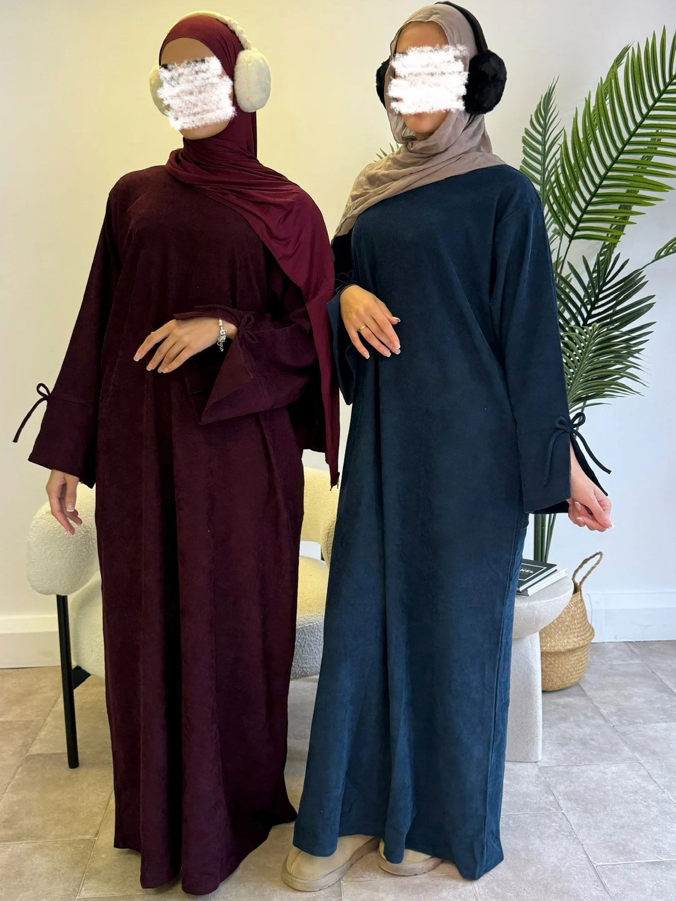 ラマダン-女性のための弓とカフタンのドレス,豪華なコーデュロ - Abaya Modest Wear のレビューと価格