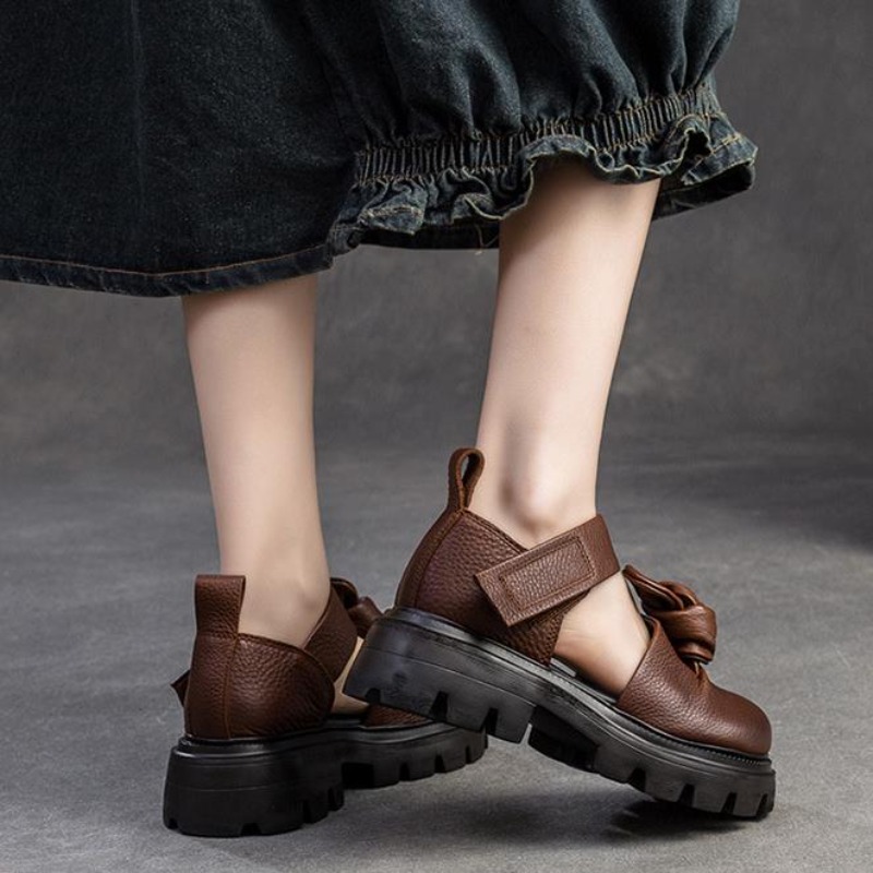 5 センチメートルエスニックノットプラットフォームウェッジ秋 - Ethnic Fashion In のレビューと価格