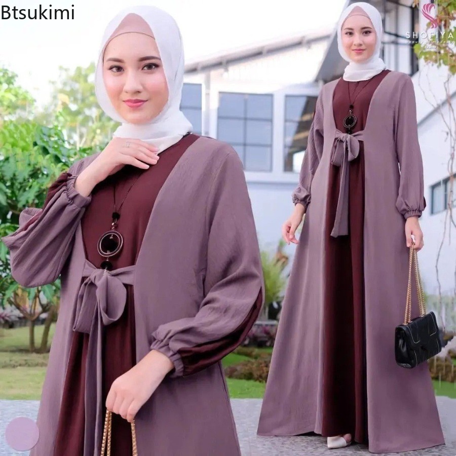 アラブのムスリム女性用アバヤ、エレガントなマキシドレス、ドバ - Abaya Modest Wear のレビューと価格