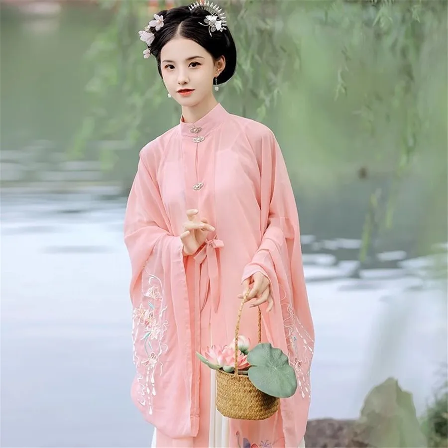 はい中国の伝統的なピンクオレンジグリーン女性服妖精漢服ファッ - Ethnic Fashion Show のレビューと価格