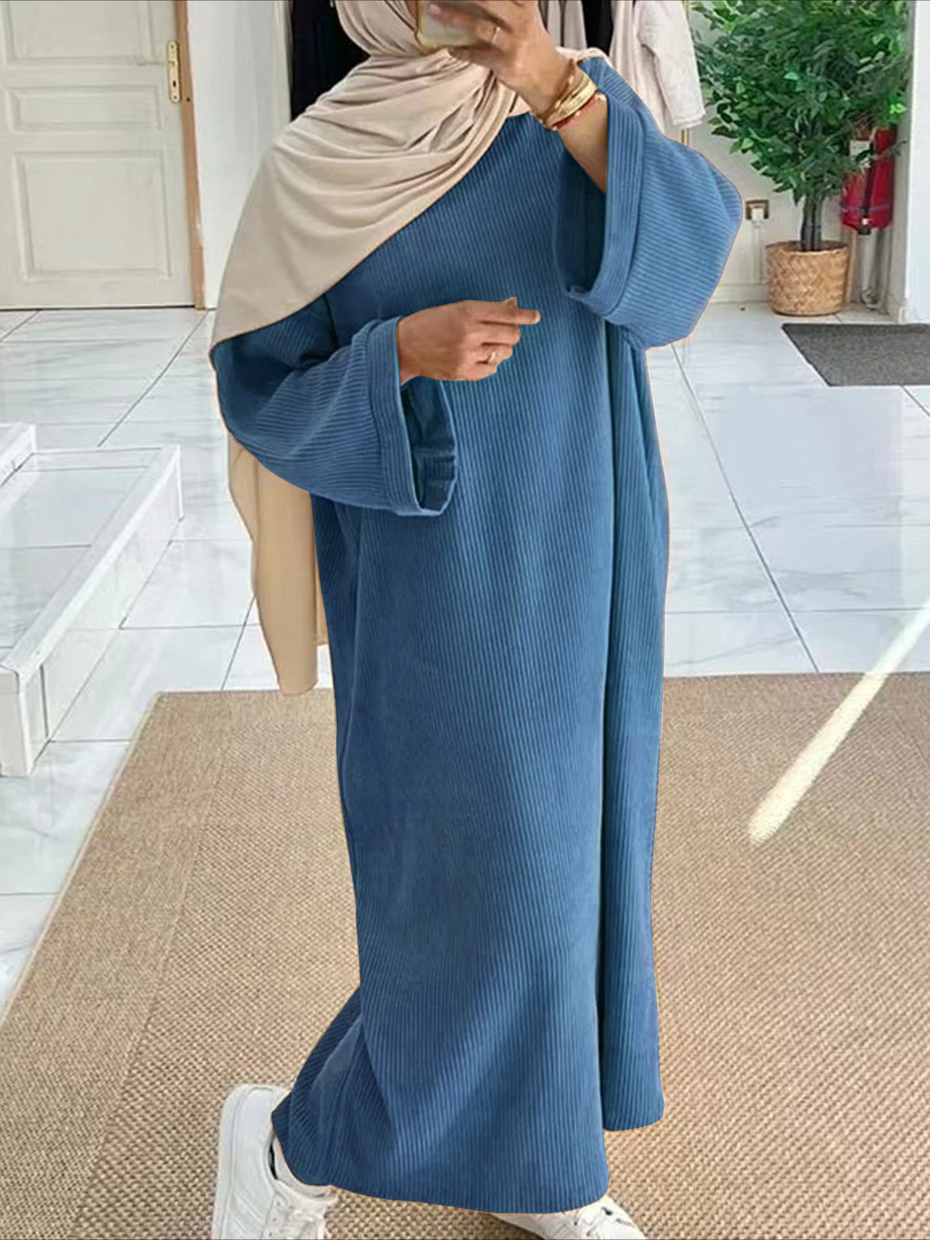 イードイスラム教徒の女性の控えめなドレスラマダンイスラム教  - Abaya Modest Wear のレビューと価格