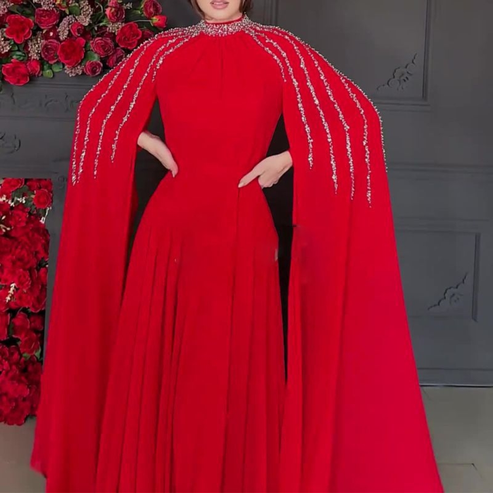 控えめなアラビア風ドバイロングスリーブイブニングドレス、在庫 - Abaya Modest Wear のレビューと価格