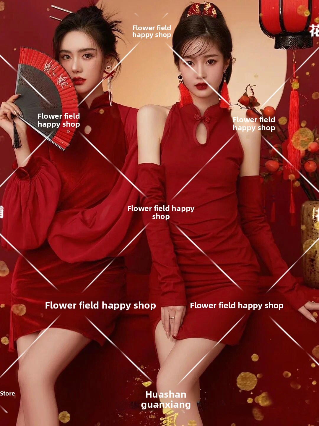 新年ヴィンテージ写真スタジオファッショナブルな親友ポートレー - Ethnic Fashion Studio のレビューと価格
